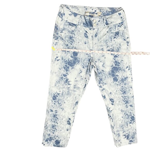 Seven7 Women's Sz 10 High Waist Bleach Wash Tie Dye Jeans Y2K Streetwear Denim - Picture 6 of 15